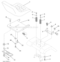 Tractor - Seat Diagram and Parts List for HD13538 96016000100 Weed Eater Lawn Tractor